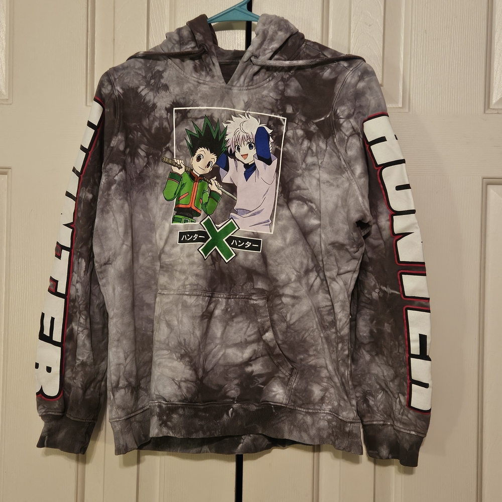 Hot Topic Gray Anime Graphic Hoodie